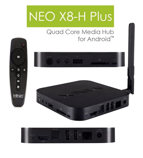Minix Neo X8-H Plus 4K Ultra-HD Android Box 16GB 4K Quad Core TV Box WIFI KODI IPTV TV BOX (Original Malaysia 1 Year Warranty)